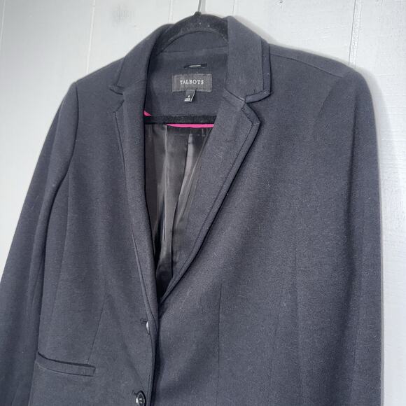 Talbots Women’s Aberdeen Blazer Black Cotton Blend Size 6 - Picture 3 of 6